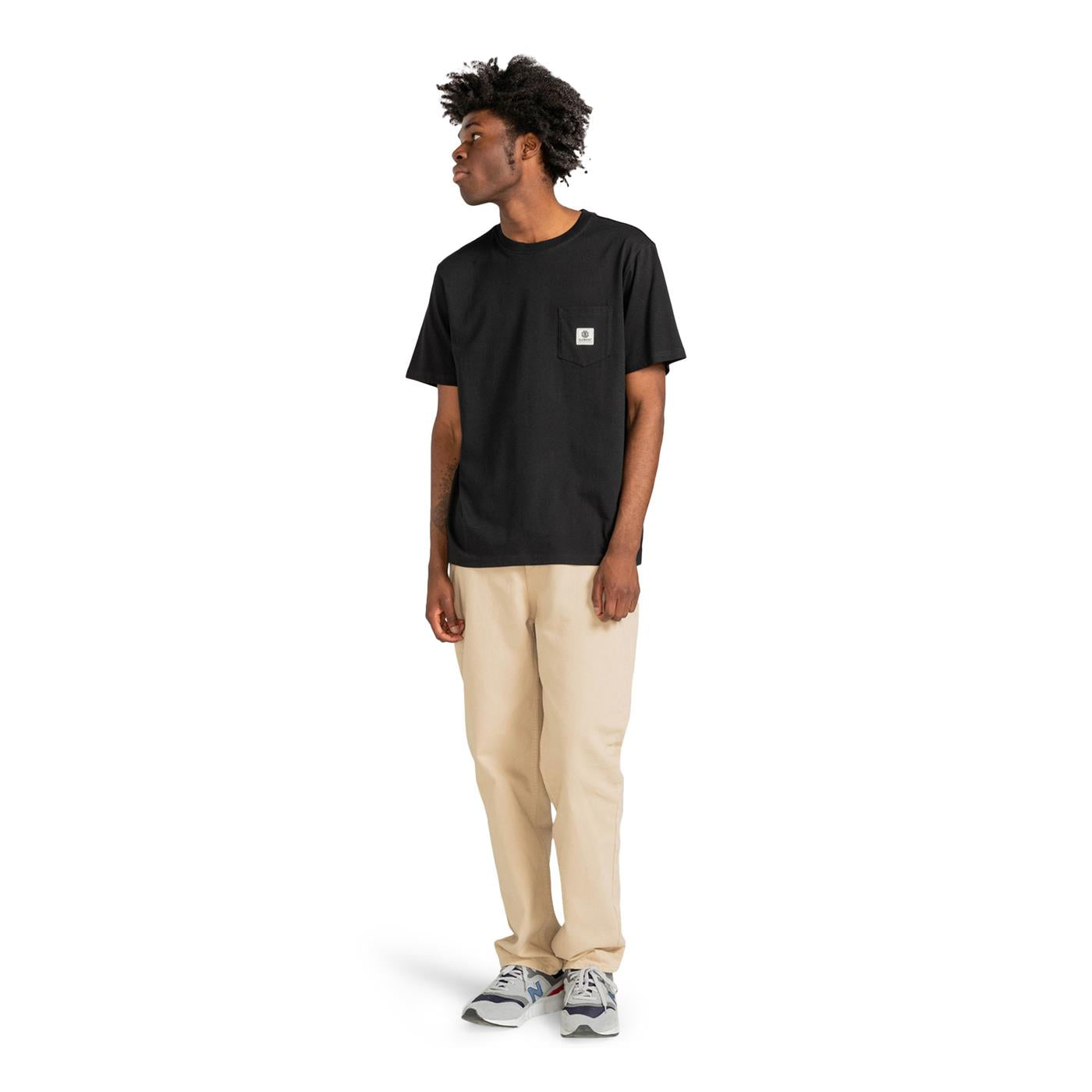 Element Basic Pocket Label T-Shirt Flint Black - ELYKT00116FBK
