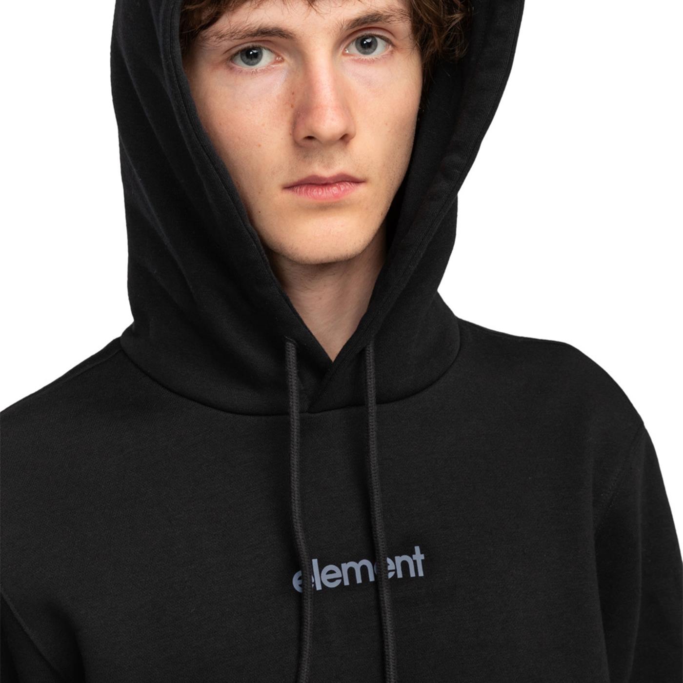 Element Simple Logo Hoodie Flint Black  - ELYSF00234-FBK