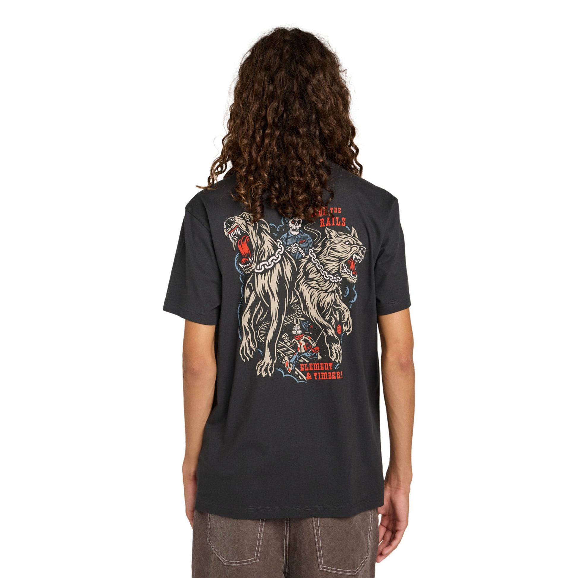 Element Timber Guard Dogs T-Shirt Off Black  - ELYZT00572-KTA0