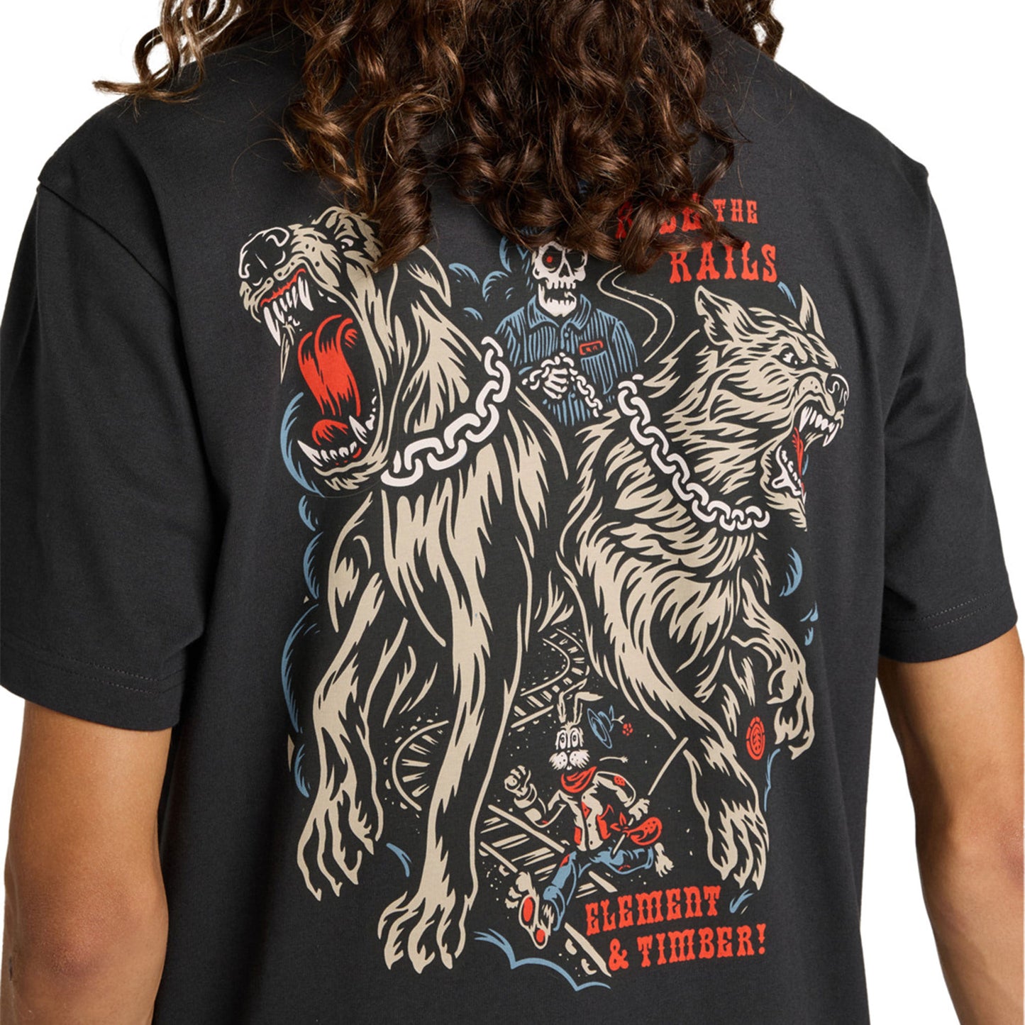 Element Timber Guard Dogs T-Shirt Off Black - ELYZT00572-KTA0
