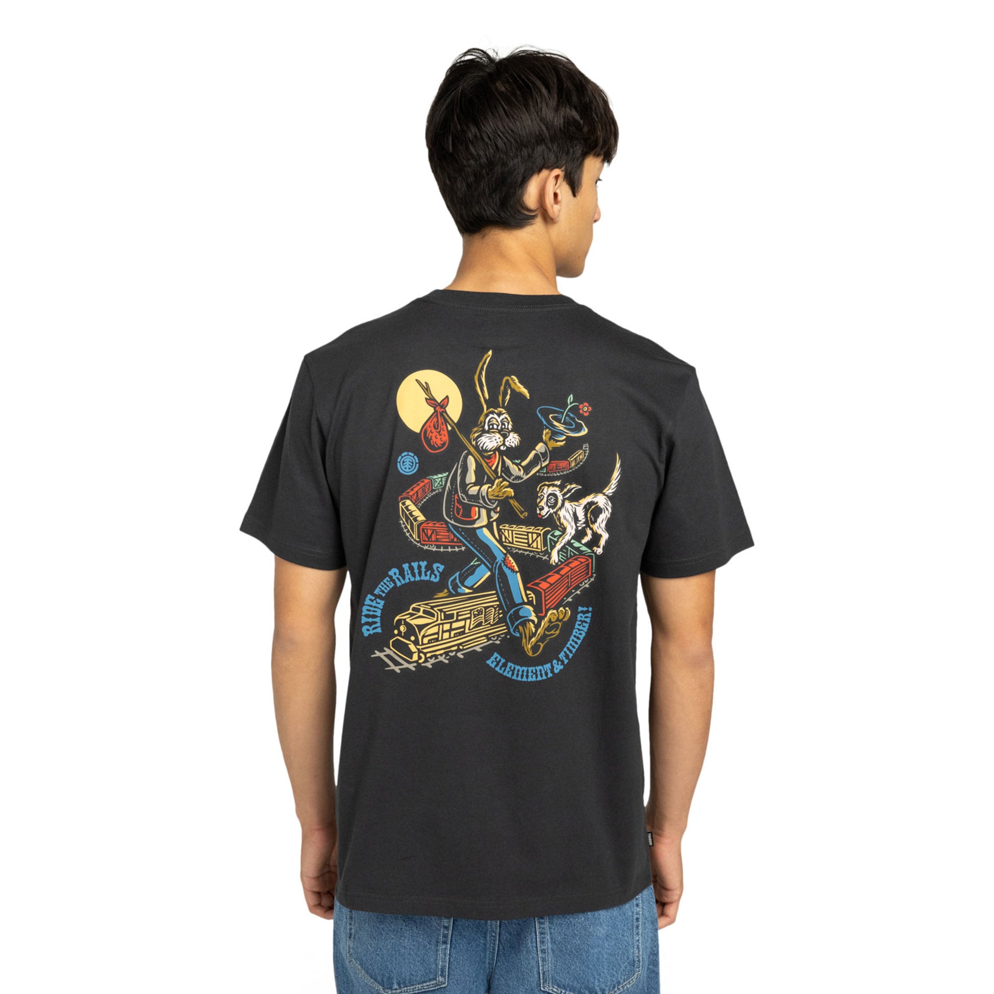 Element Timber On Track T-Shirt Off Black  - ELYZT00575-KTA0