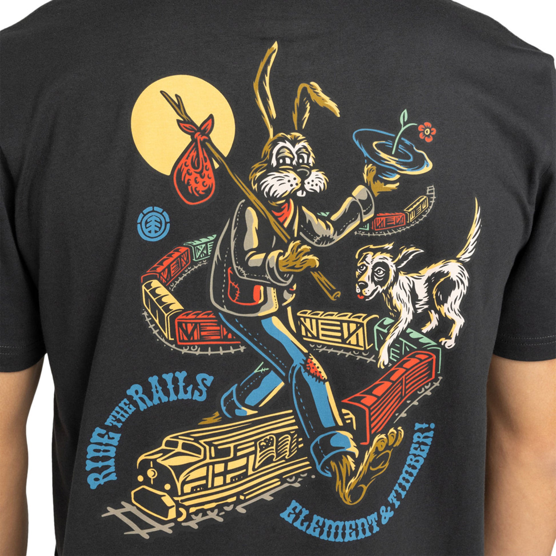 Element Timber On Track T-Shirt Off Black  - ELYZT00575-KTA0