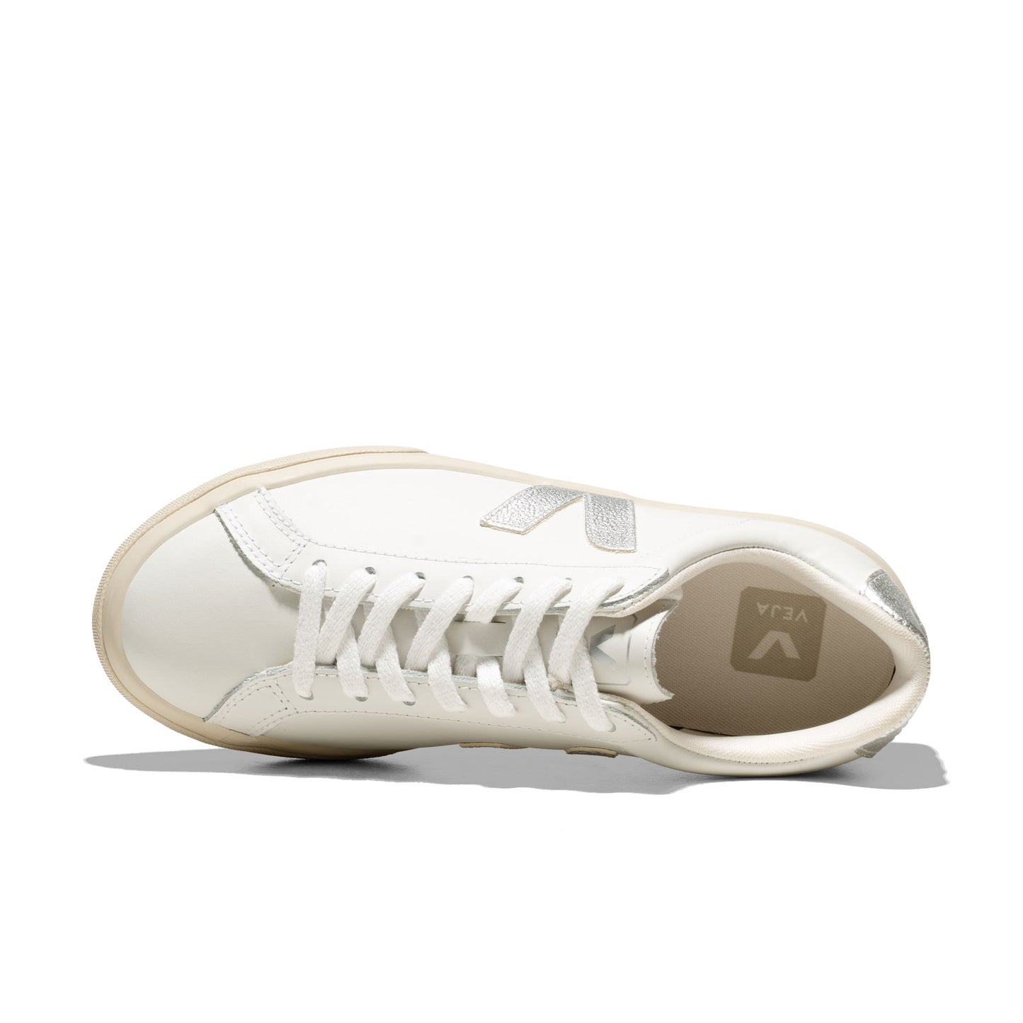Veja Esplar Logo Leather White/Silver - EO0203883