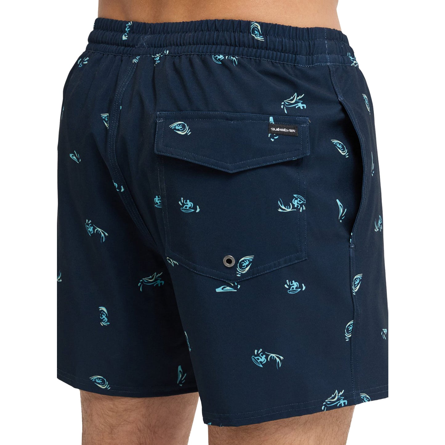 Quiksilver Stretch Printed Volley 16 Dark Navy Spaced Out - EQYJV04217-KTP1