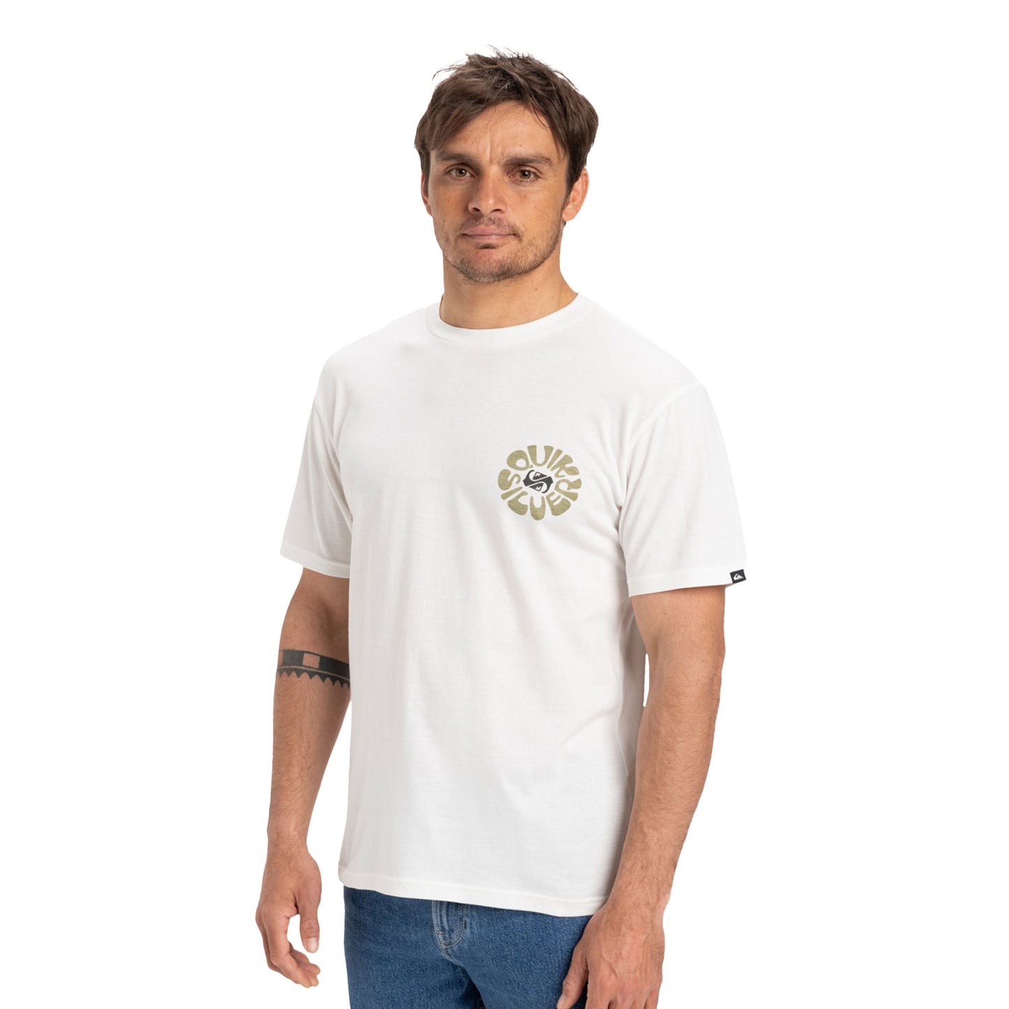 Quiksilver Evo Roads End SS Tee Snow White - EQYZT08036-WBK0