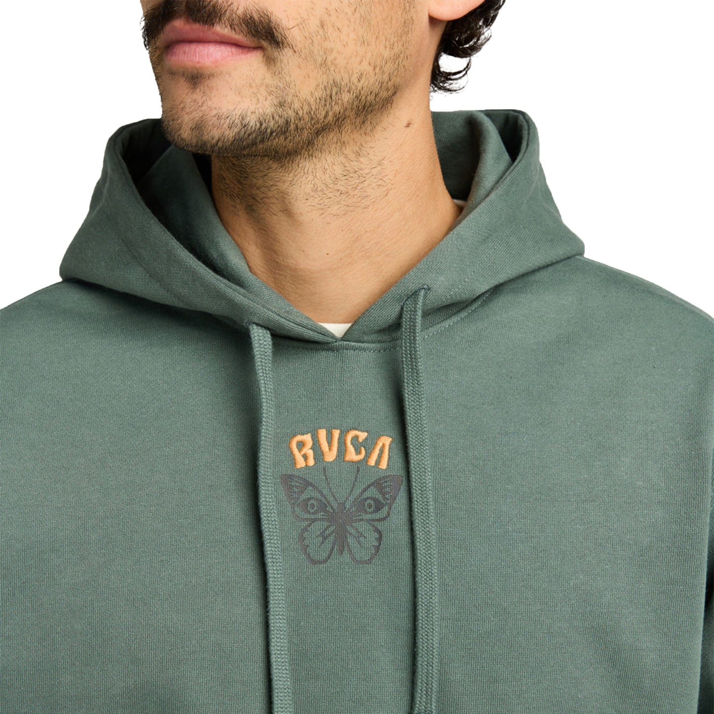 RVCA Butterfly Poster Hoodie Balsam Green - EVYSF00136-GNB0A