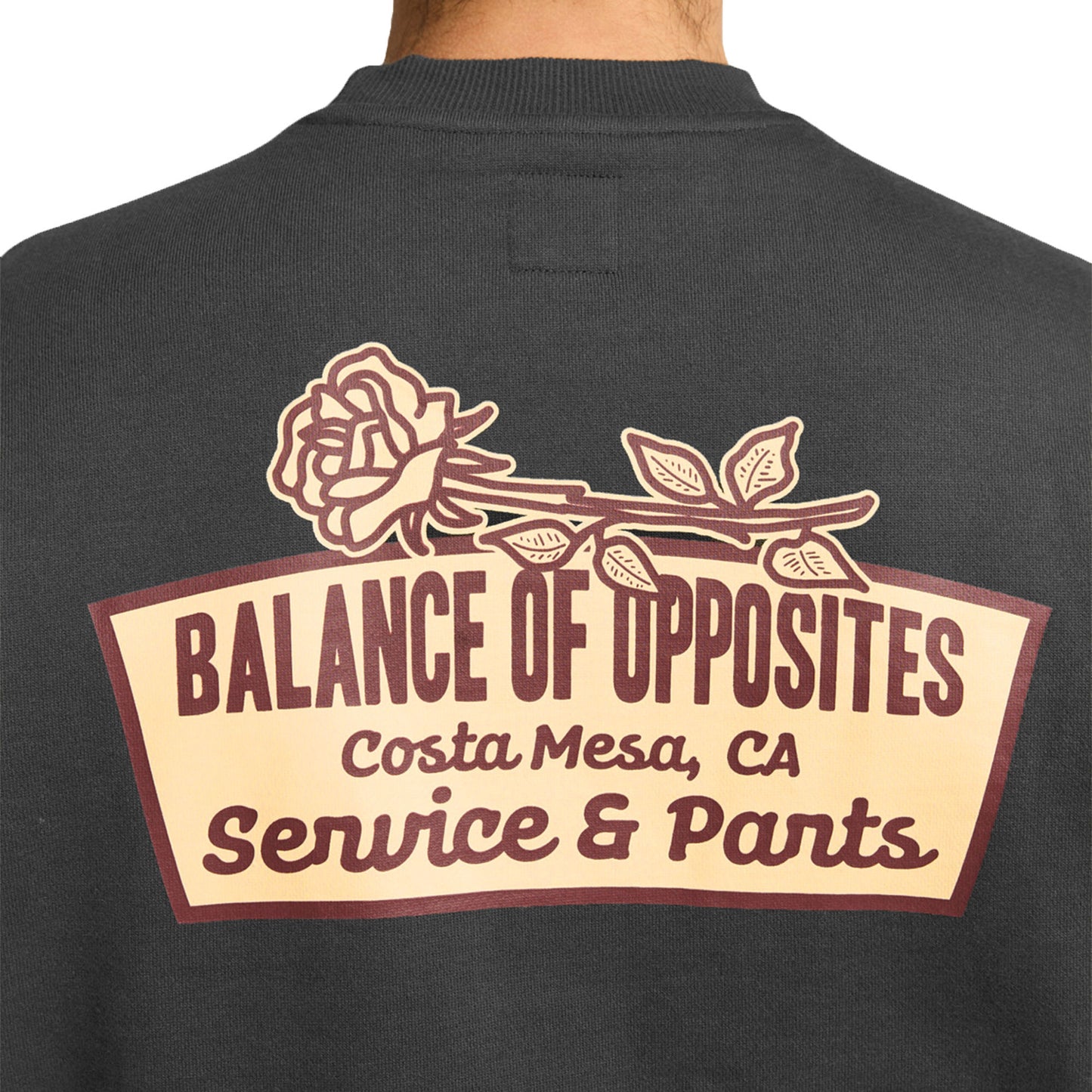 RVCA Rose Sign Crew Pirate Black - EVYSF00143-PTK