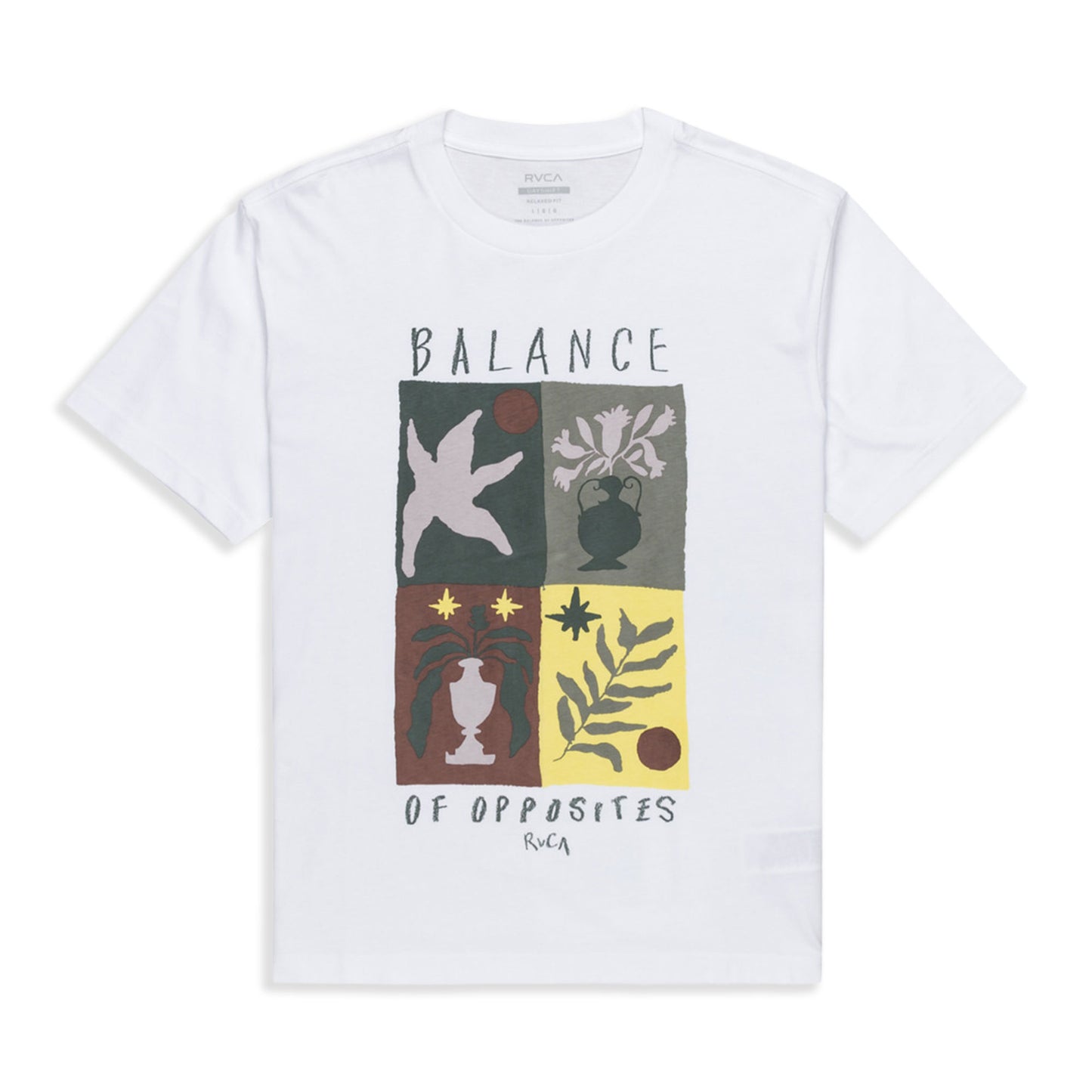 RVCA Nature Display T-Shirt White - EVYZT00256-WHT
