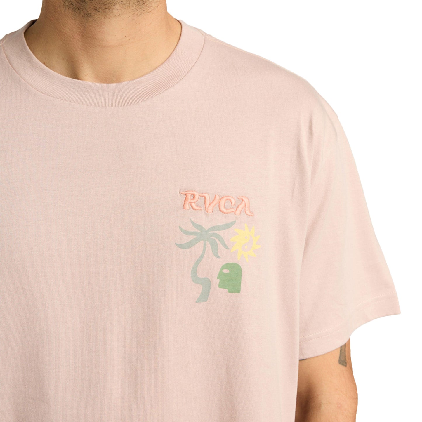 RVCA Deep Think T-Shirt Pale Mauve - EVYZT00288-PAL