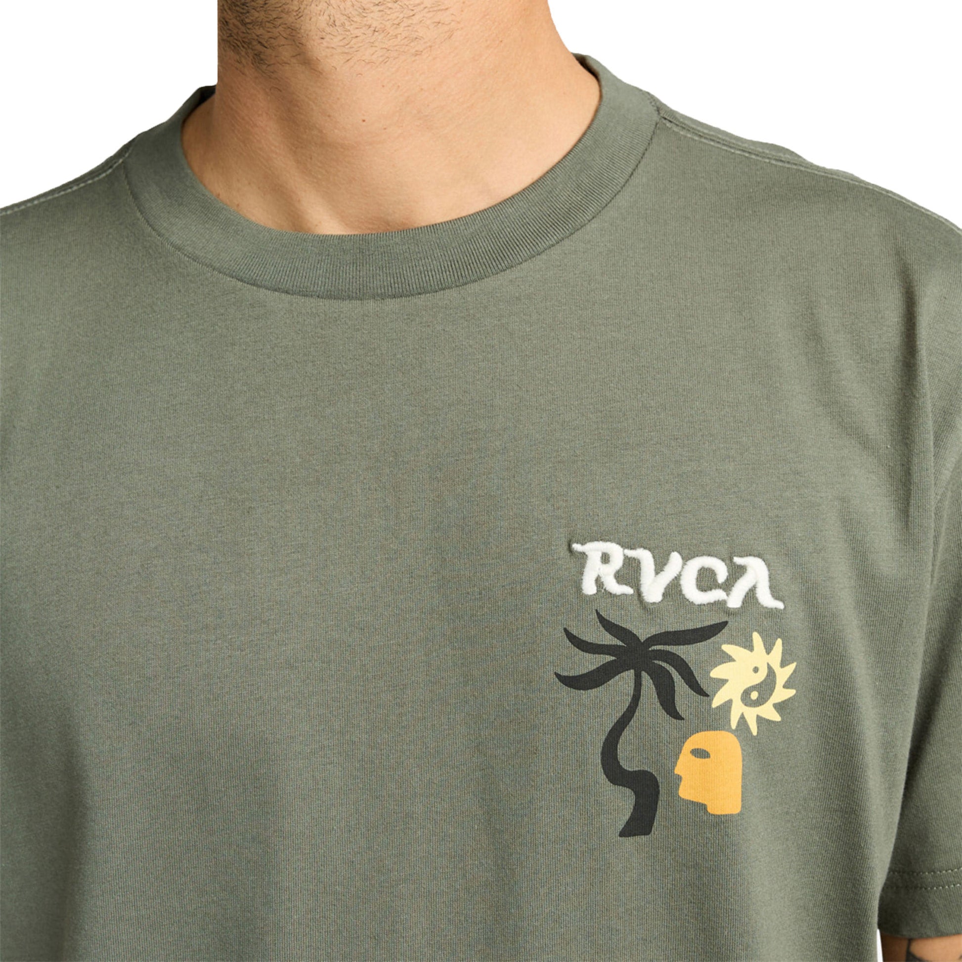 RVCA Deep Think T-Shirt Sage Leaf  - EVYZT00288-SLE
