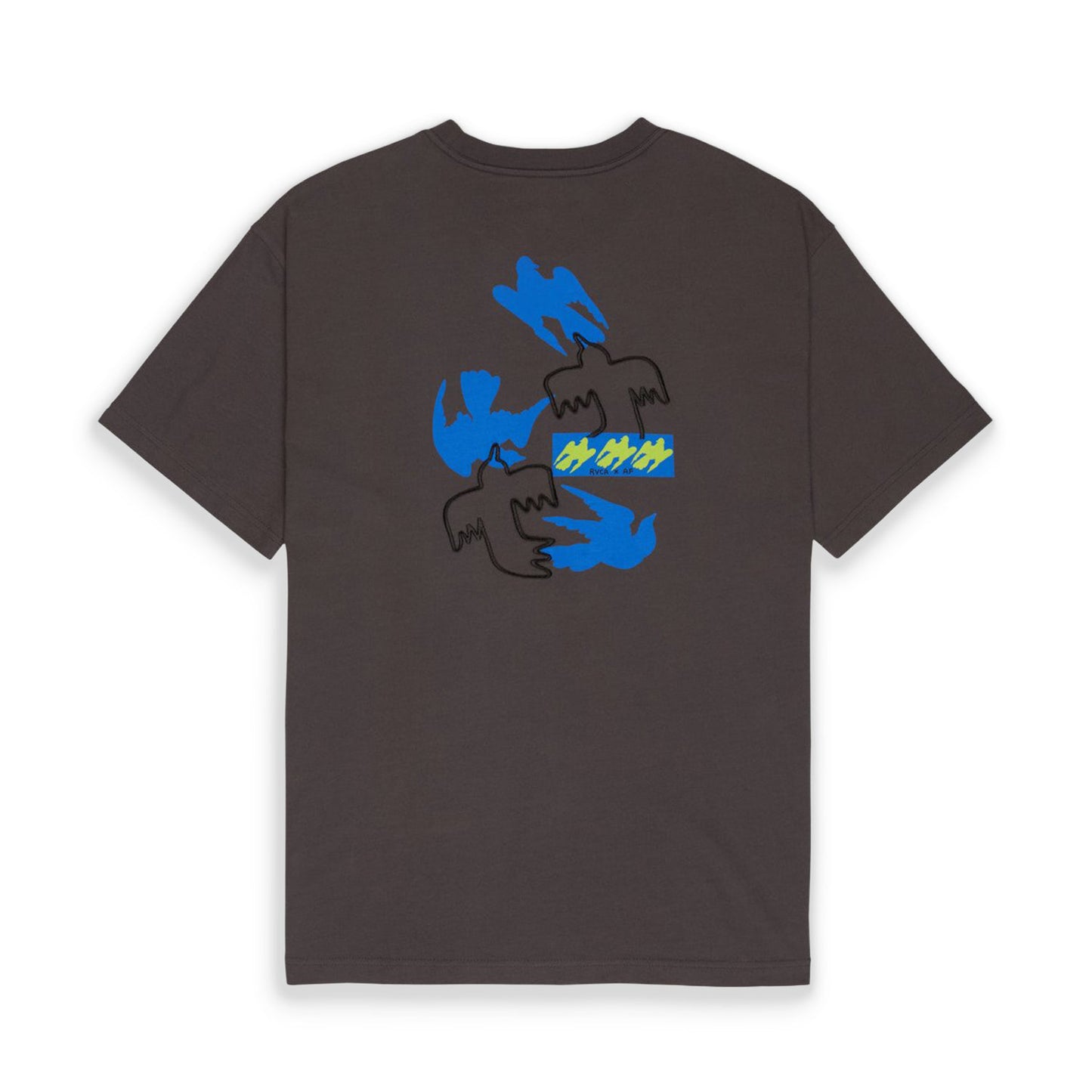 RVCA Antonia Figueiredo Birds T-Shirt Garage Blue - EVYZT00311-KSD0