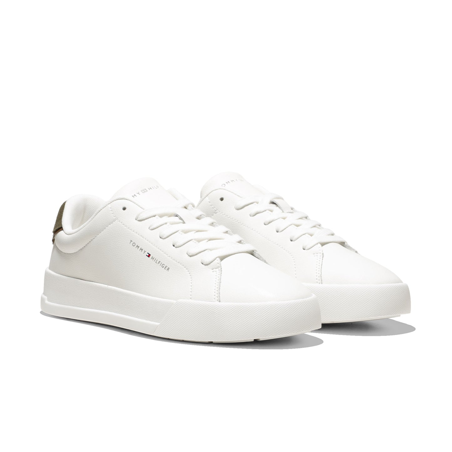 Tommy Hilfiger Court Leather Detail Essential Ecru/Army - FM0FM053670K4