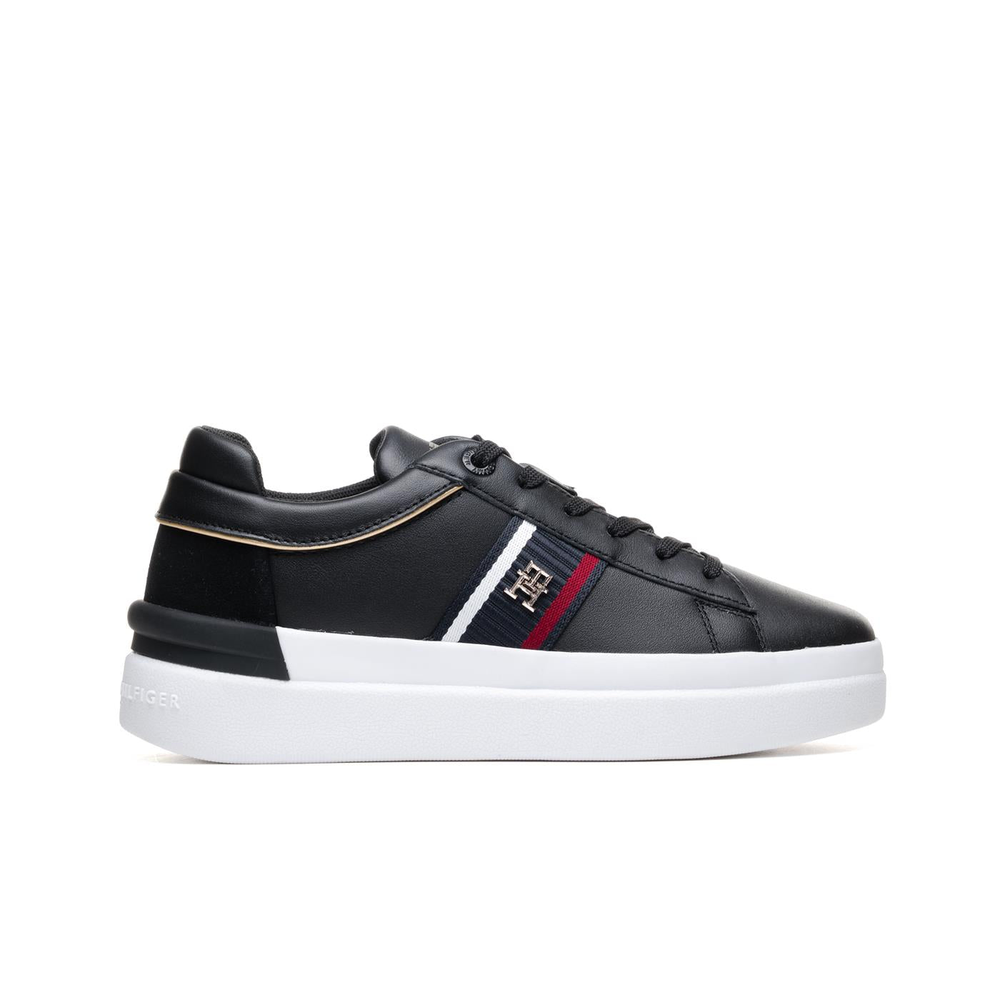 Tommy Hilfiger Corp Webbing Court Sneaker Black  - FW0FW07387BDS