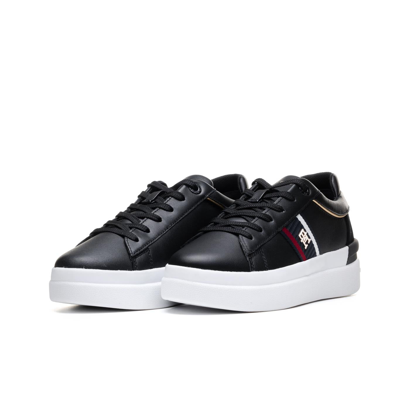 Tommy Hilfiger Corp Webbing Court Sneaker Black  - FW0FW07387BDS