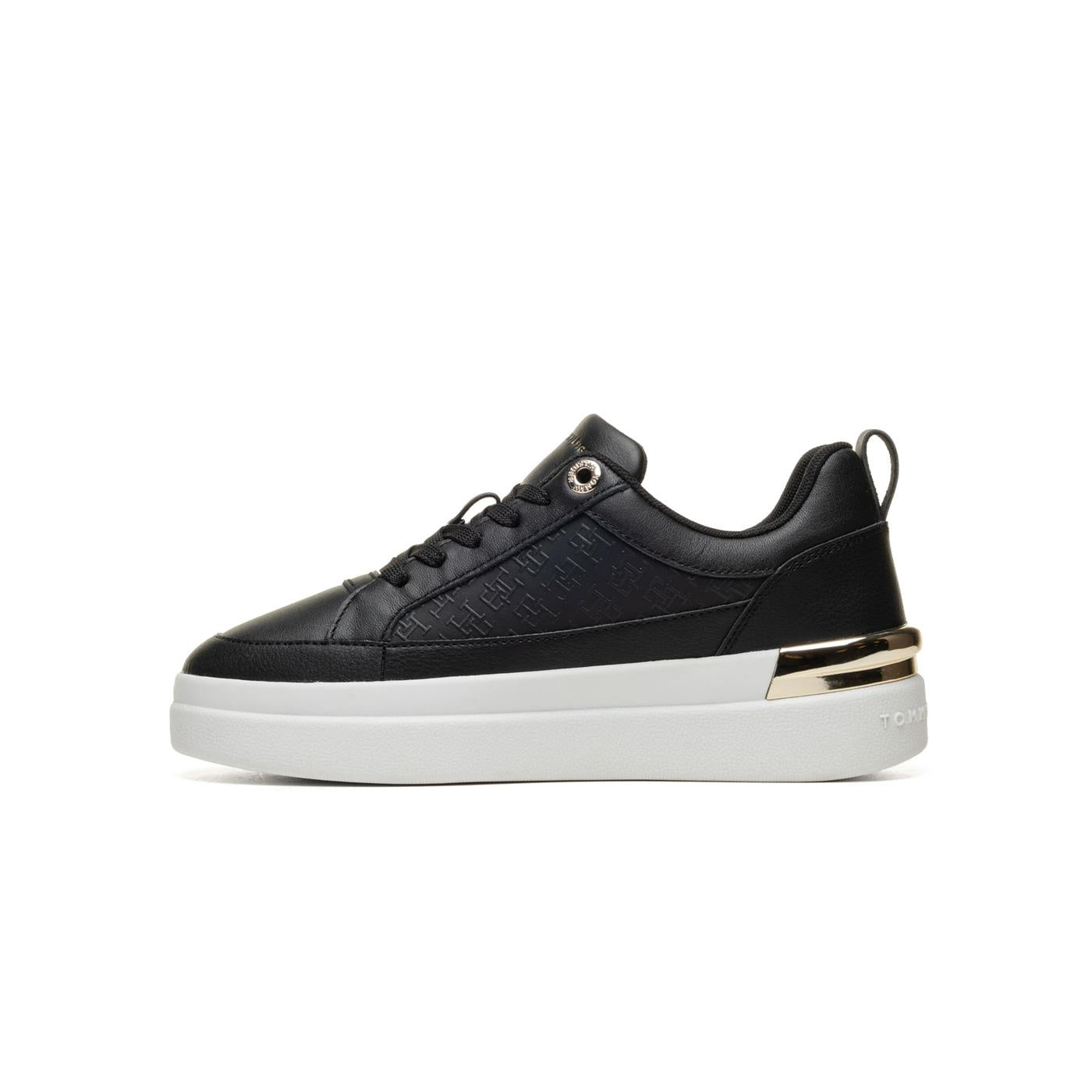 Tommy Hilfiger Lux Court Sneaker Monogram Black - FW0FW07808BDS