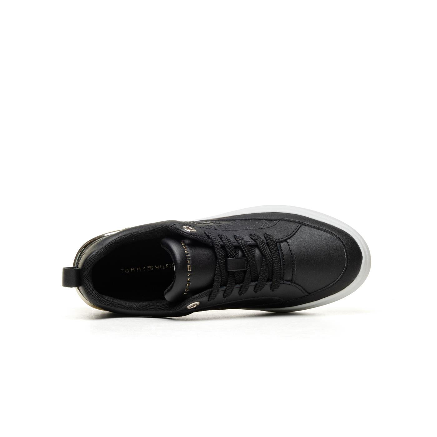 Tommy Hilfiger Lux Court Sneaker Monogram Black - FW0FW07808BDS