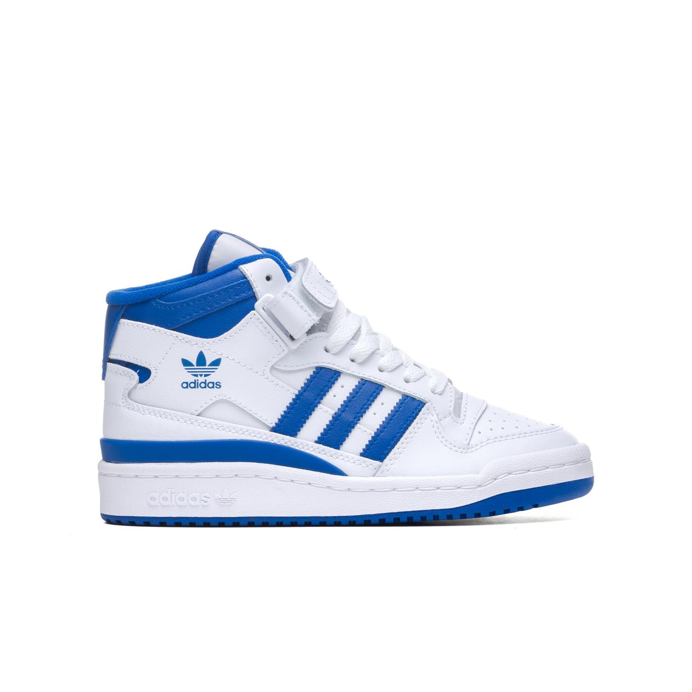 Adidas Originals Forum Mid J Ftwr White/Royal Blue/White - FZ2085