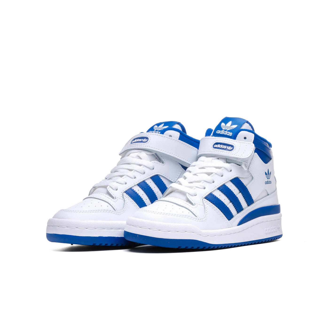 Adidas Originals Forum Mid J Ftwr White/Royal Blue/White - FZ2085