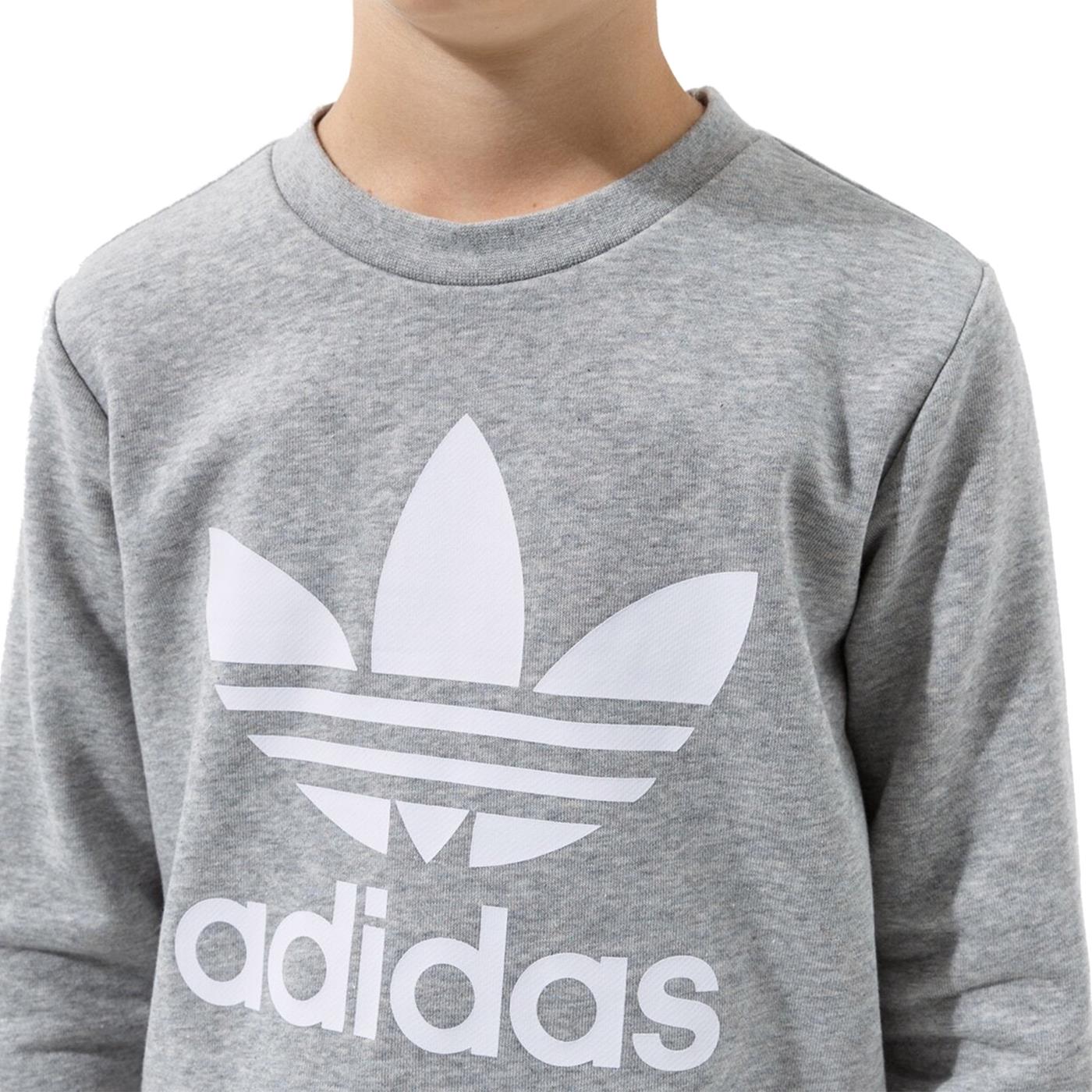 Adidas Originals Trefoil Crew Medium Grey Heather  - GD2709