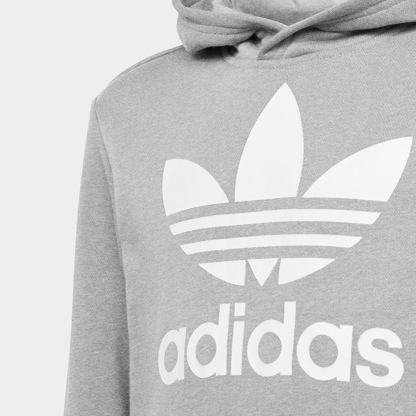 Adidas Originals Trefoil Hoodie Medium Grey Heather - GE1979