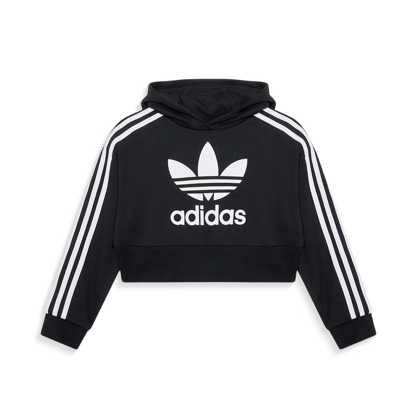 Adidas Originals Cropped Hoodie Black/White - H32337