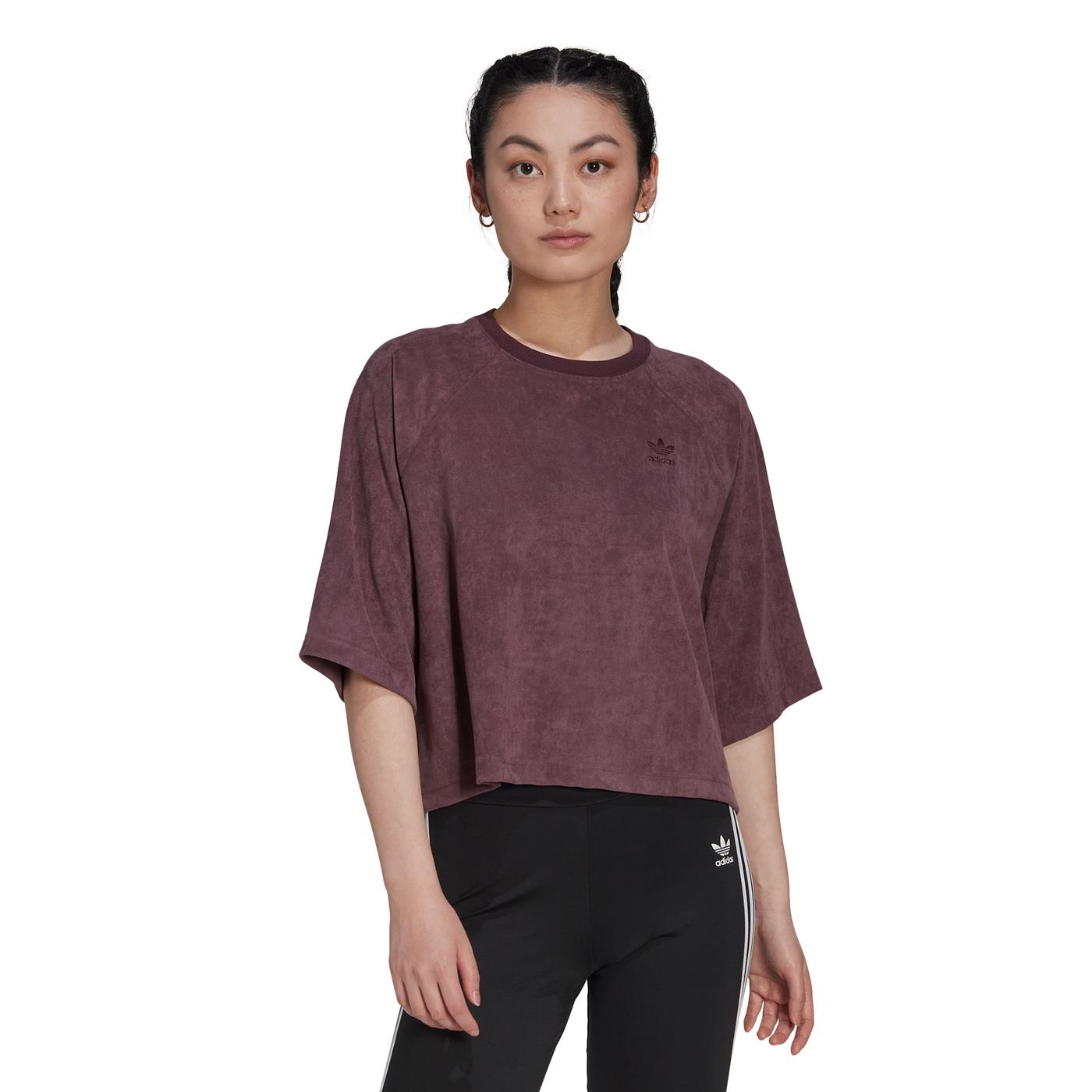 Adidas Adicolor Suede T-Shirt Shadow Maroon - HM1692