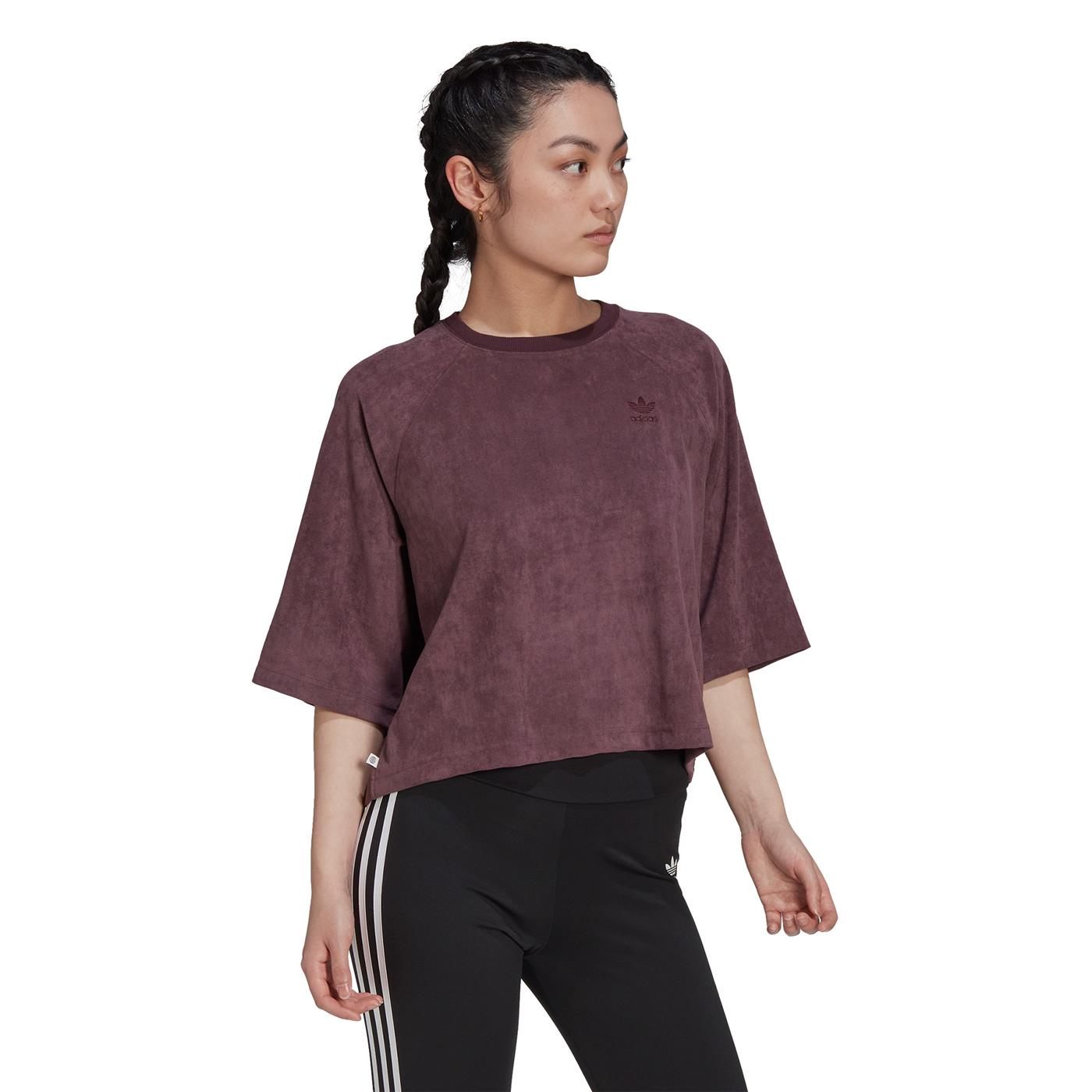 Adidas Adicolor Suede T-Shirt Shadow Maroon - HM1692
