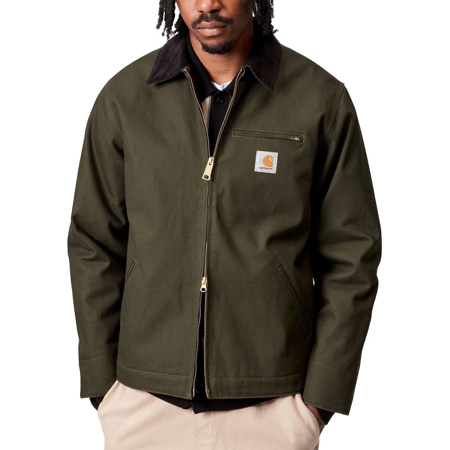 Carhartt WIP Detroit Jacket Olive/Black rigid - I0152643CM01
