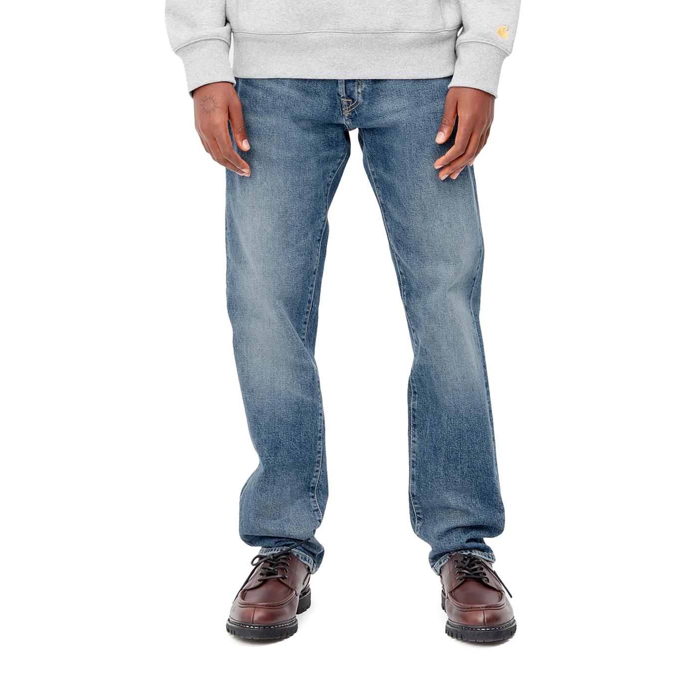 Carhartt Klondike Pant Blue Mid Used Wash - I02489801WH