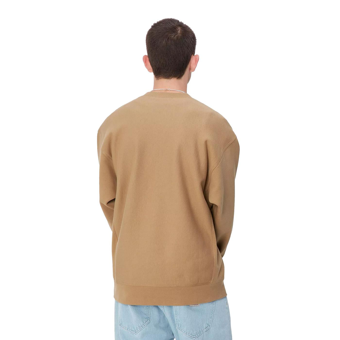 Carhartt WIP American Script Sweat Peanut - I0254752FSXX