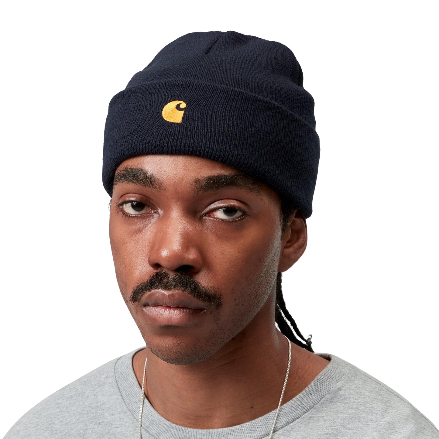 Carhartt WIP Chase Beanie Dark Navy/Gold - I02622200HXX