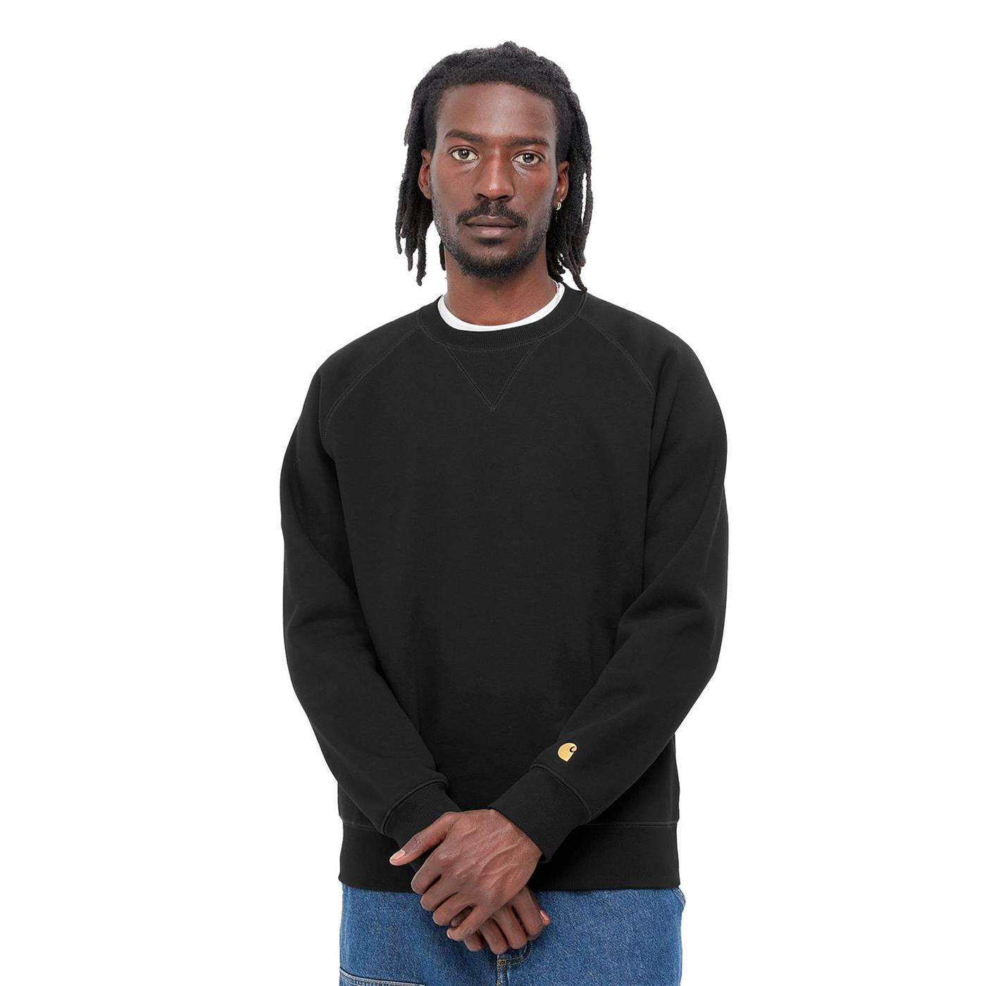 Carhartt Chase Sweat Black/Gold - I02638300FXX