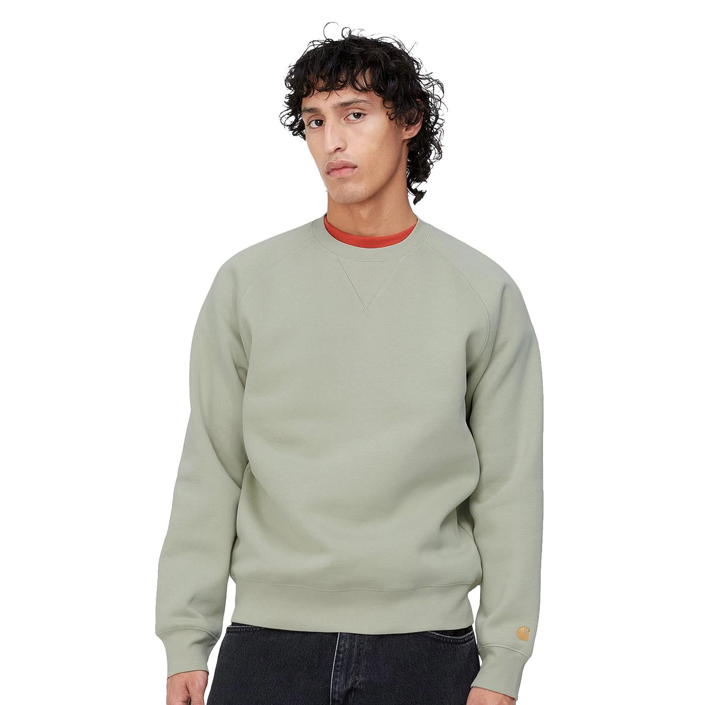 Carhartt WIP Chase Sweat Agave/Gold - I0263831GUXX