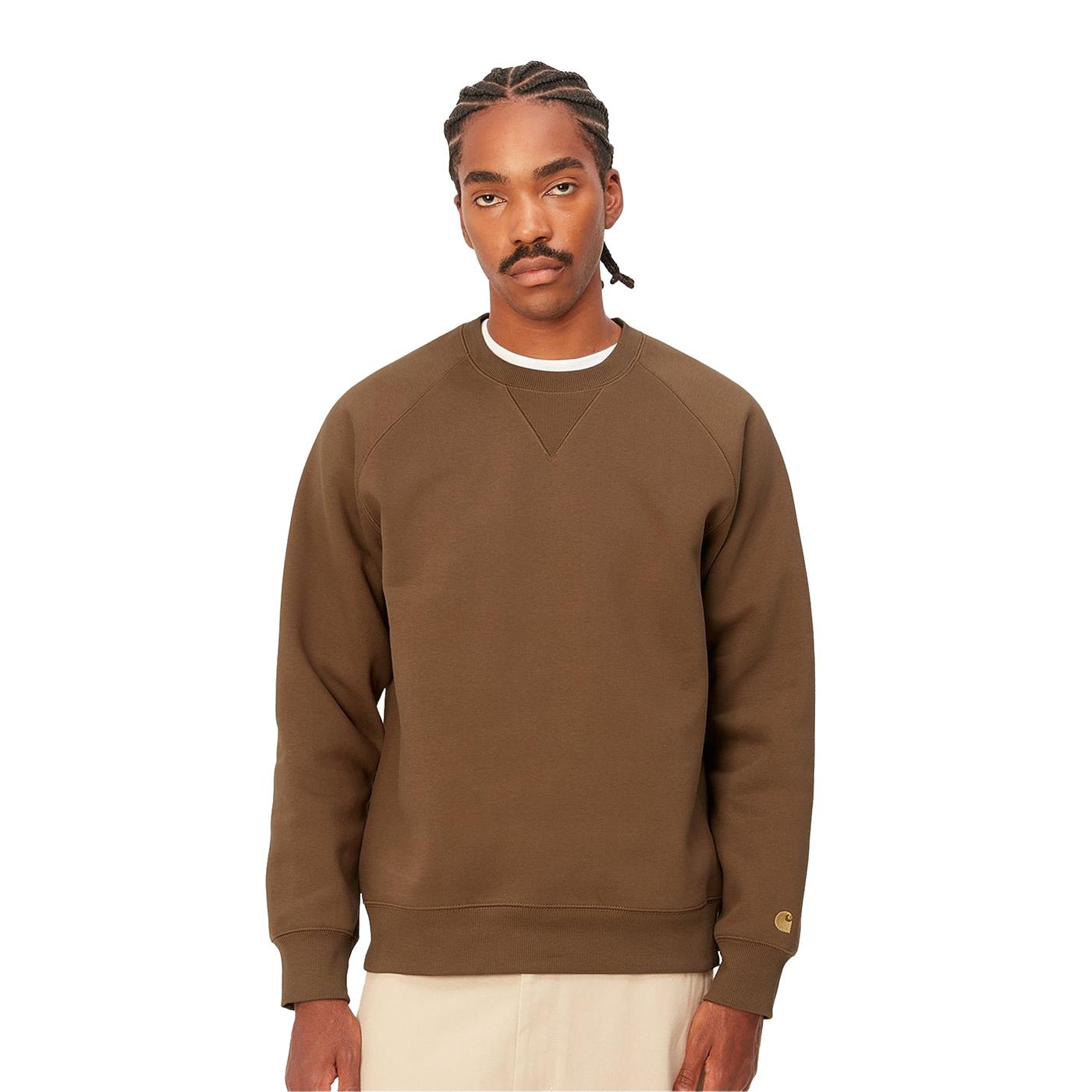 Carhartt WIP Chase Sweat Tamarind/Gold - I0263831R0XX
