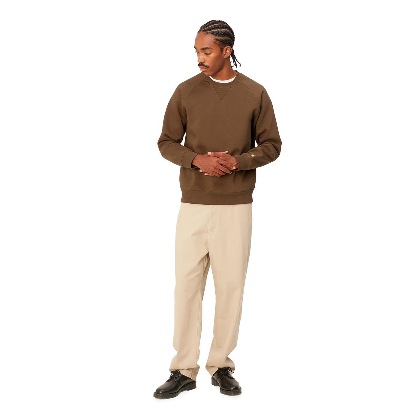 Carhartt WIP Chase Sweat Tamarind/Gold - I0263831R0XX