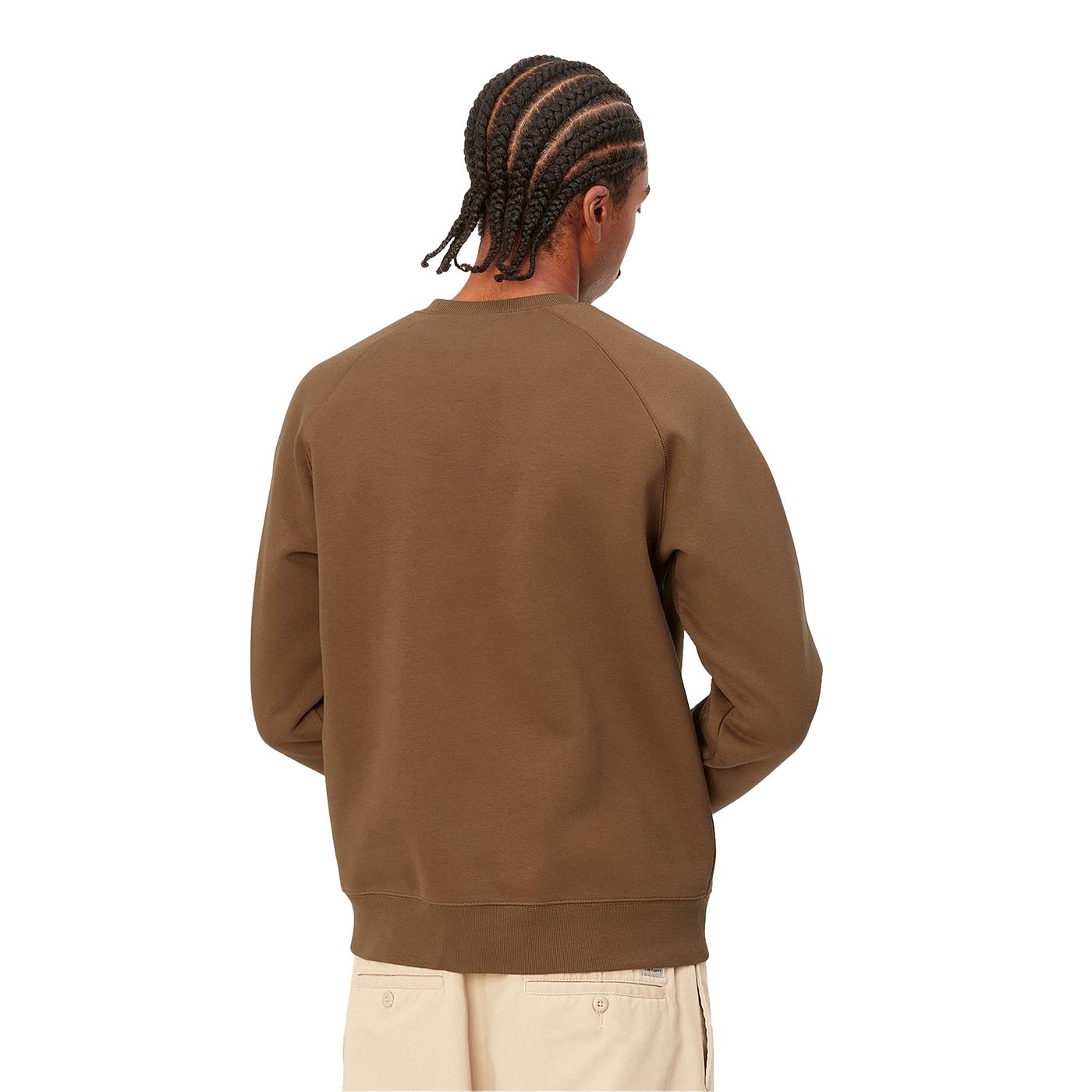 Carhartt WIP Chase Sweat Tamarind/Gold - I0263831R0XX