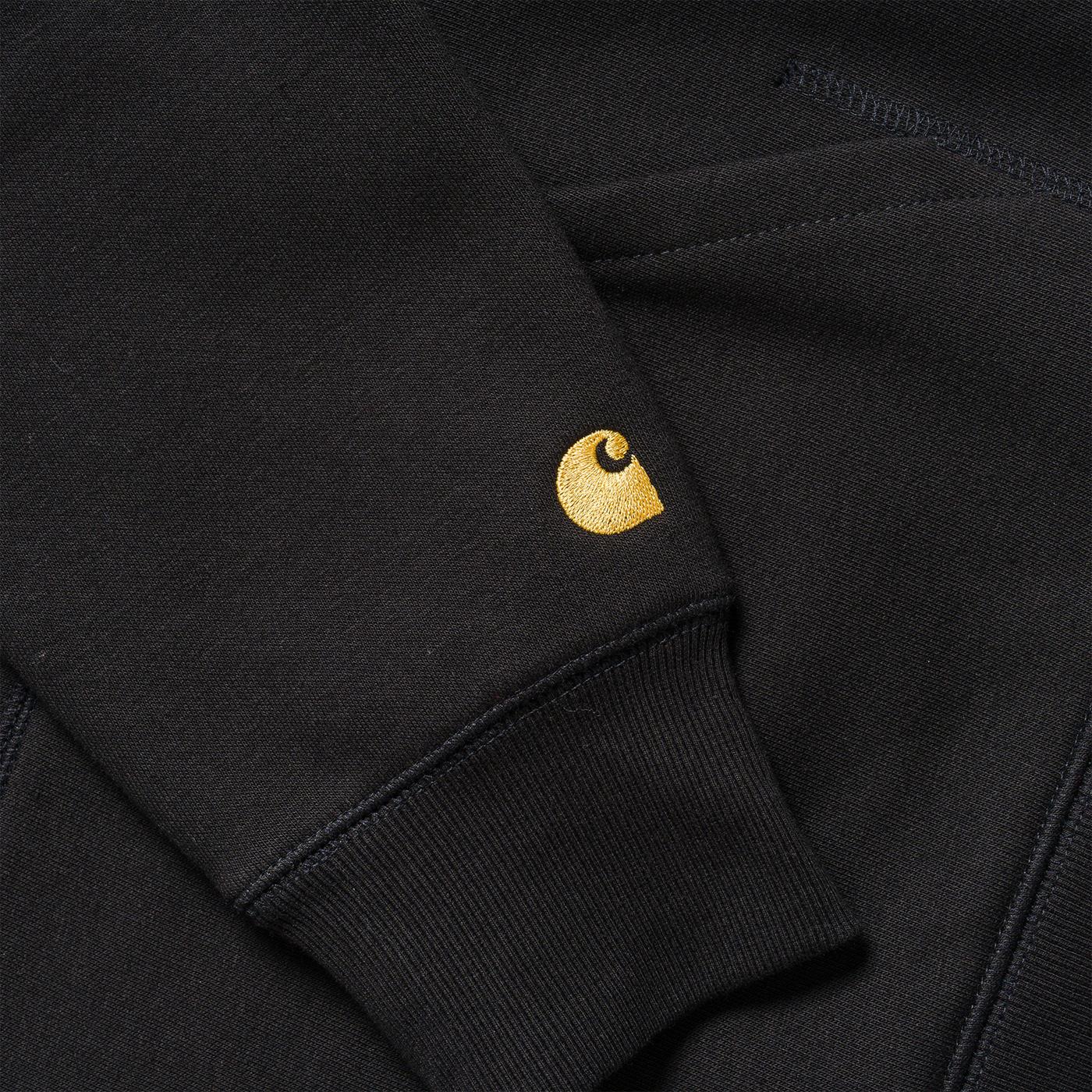 Carhartt Hooded Chase Sweat Black/Gold - I02638400FXX