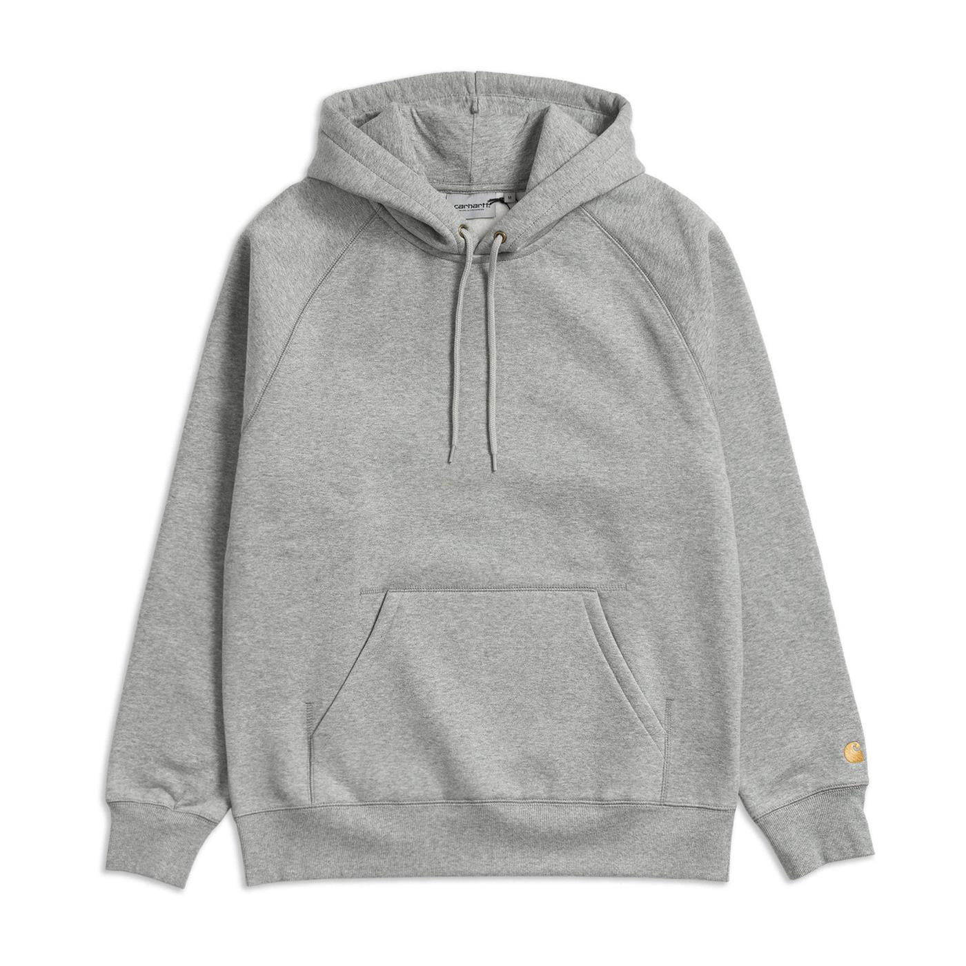 Carhartt Hooded Chase Sweat Grey Heather/Gold - I02638400MXX