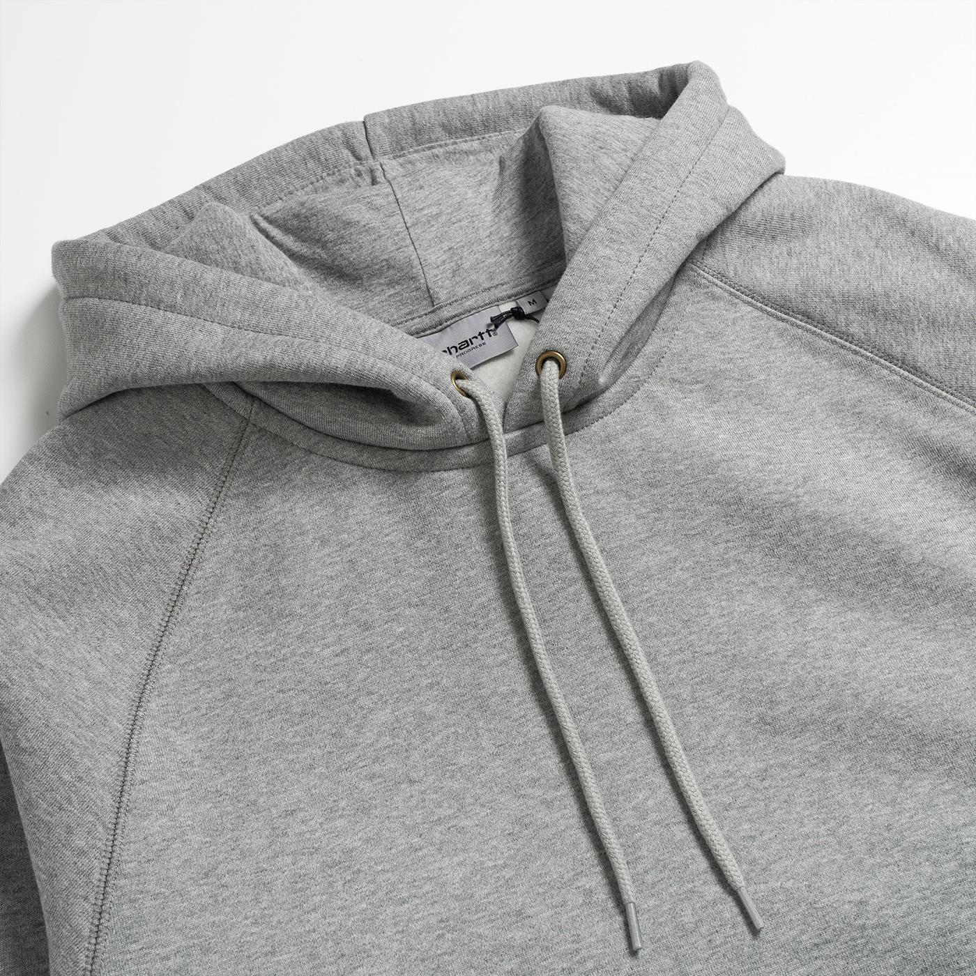 Carhartt Hooded Chase Sweat Grey Heather/Gold - I02638400MXX