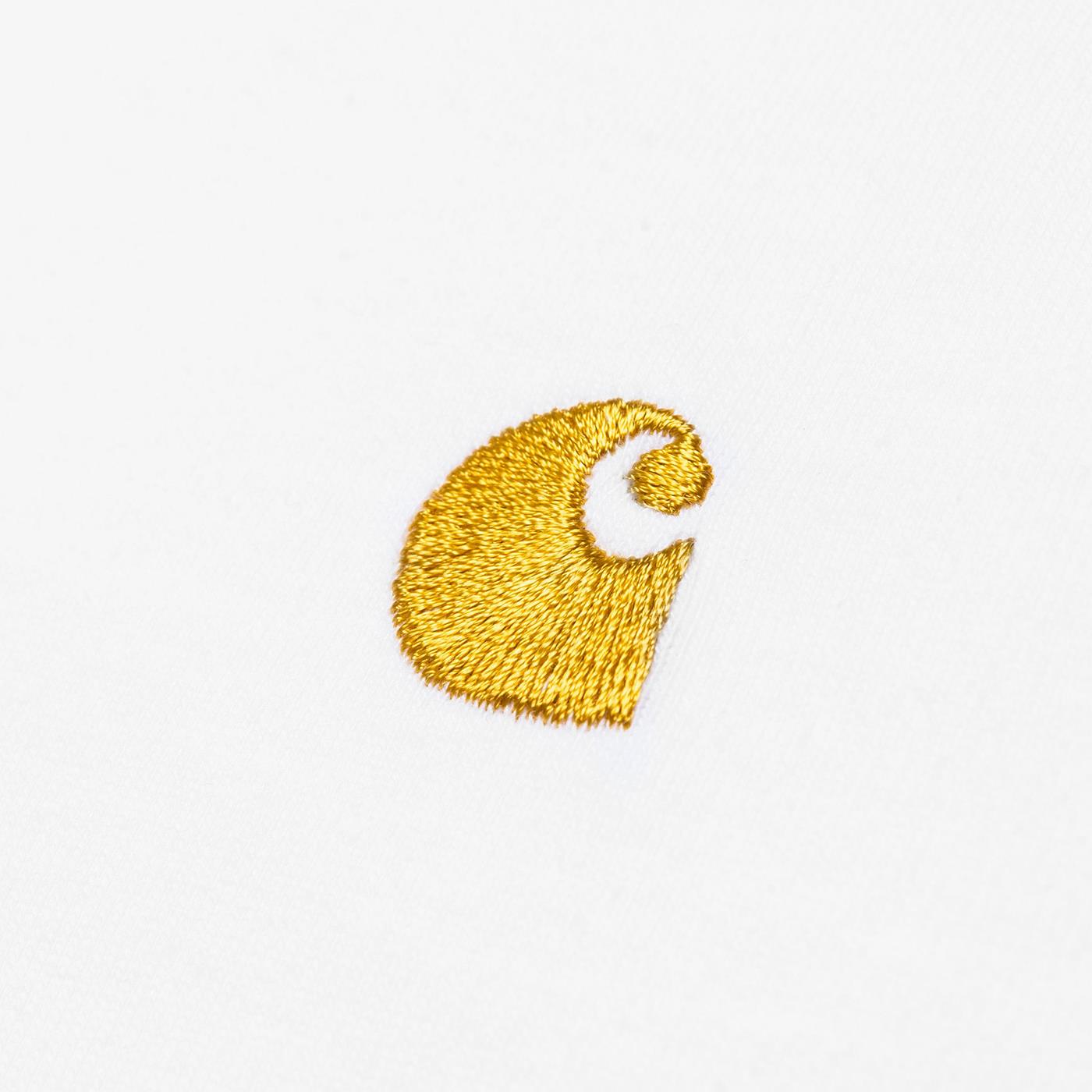 Carhartt S/S Chase T-Shirt White/Gold - I02639100RXX