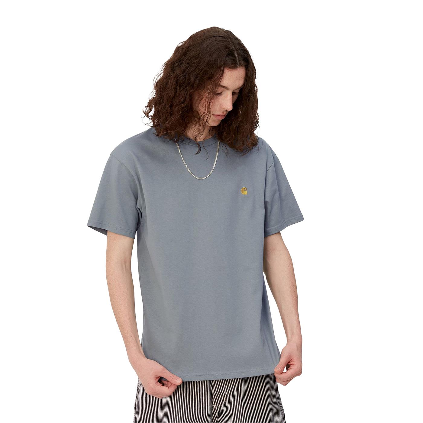Carhartt WIP S/S Chase T-Shirt Mirror/Gold - I0263911R2XX