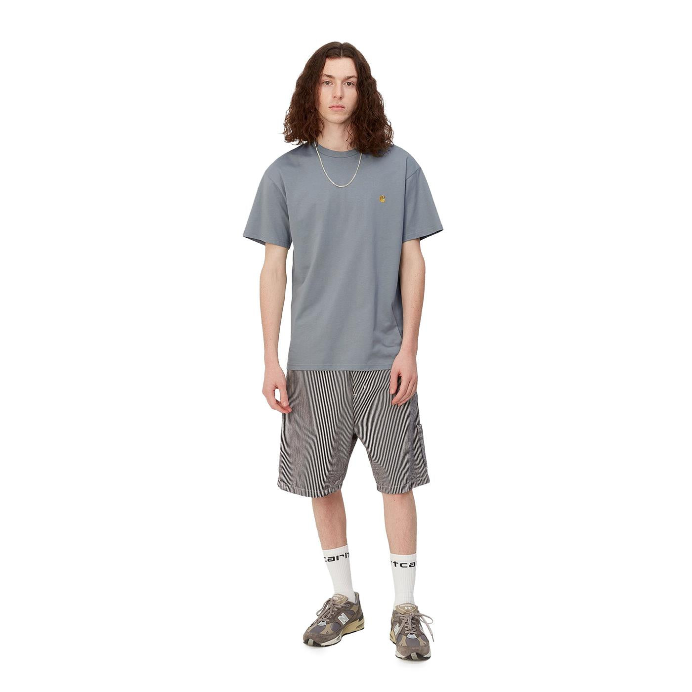 Carhartt WIP S/S Chase T-Shirt Mirror/Gold - I0263911R2XX