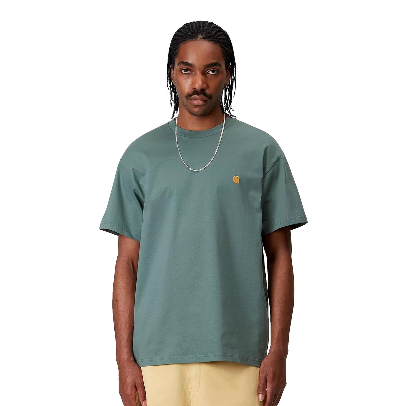 Carhartt WIP S/S Chase T-Shirt Silver Pine/Gold - I0263912N0XX