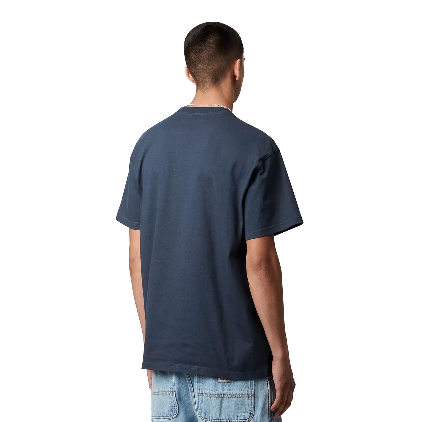 Carhartt WIP S/S Chase T-Shirt Dusky Blue/Gold - I0263912Q8XX