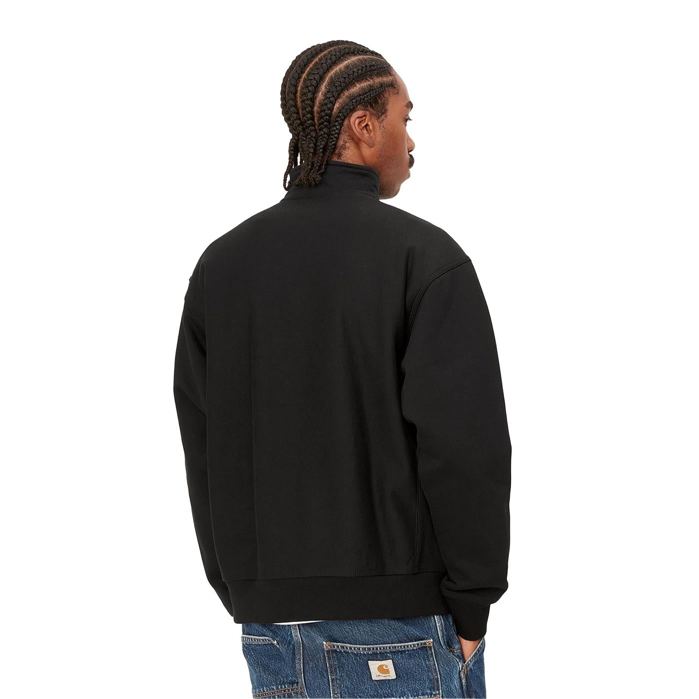 Carhartt WIP Half Zip American Script Sweat Black - I02701489XX