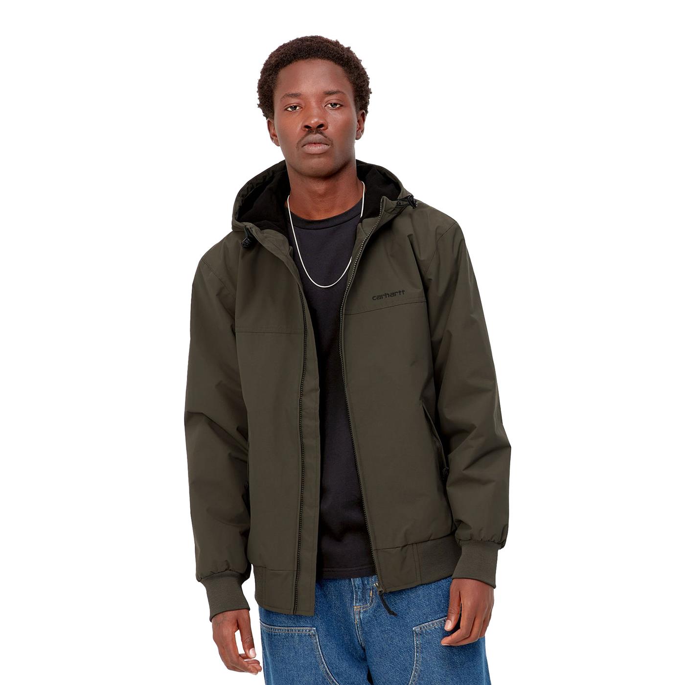 Carhartt WIP Hooded Sail Jacket Cypress/Black - I02843600PXX