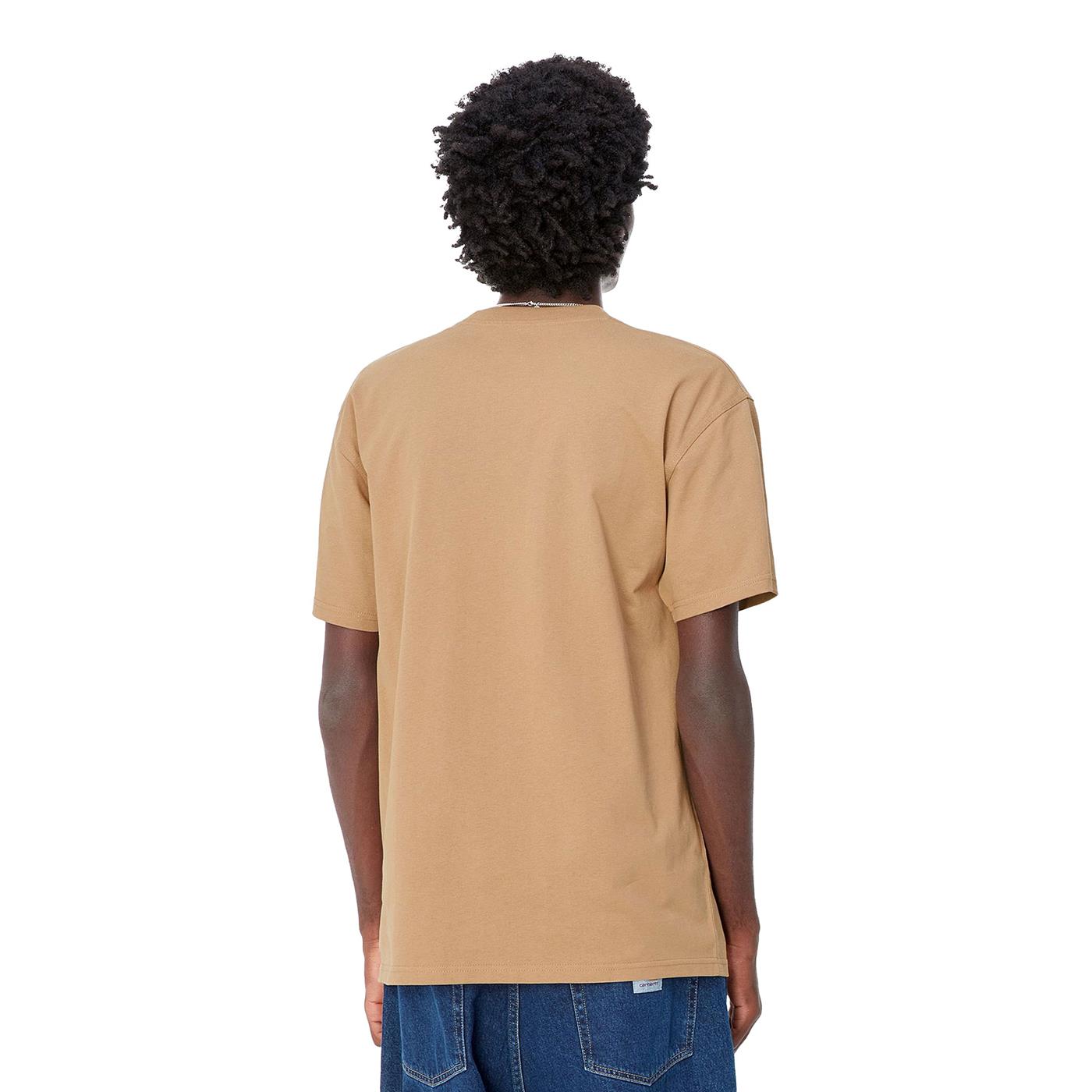 Carhartt WIP S/S American Script T-Shirt Peanut - I0299562FSXX