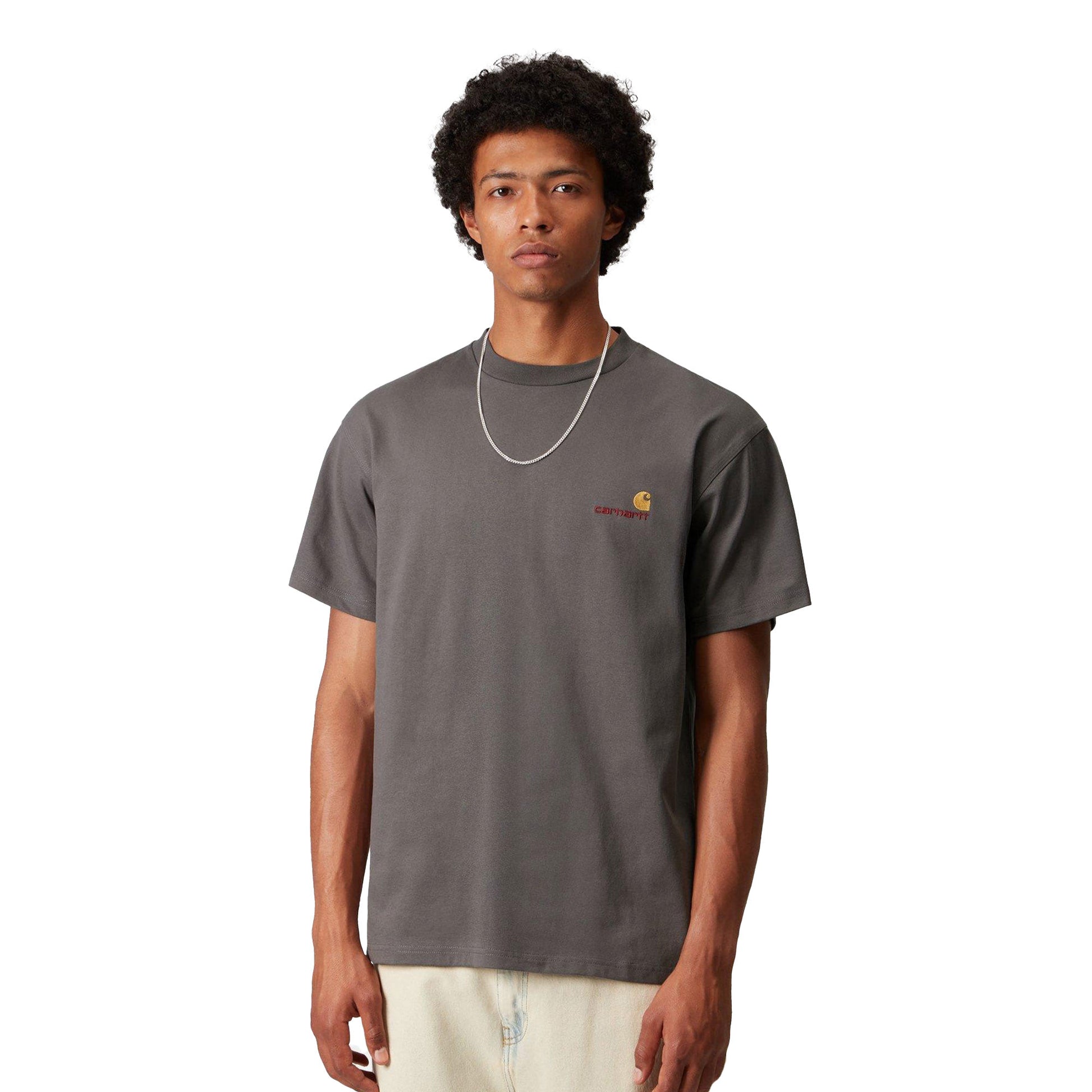 Carhartt WIP S/S American Script T-Shirt Porphyry  - I02995633CXX