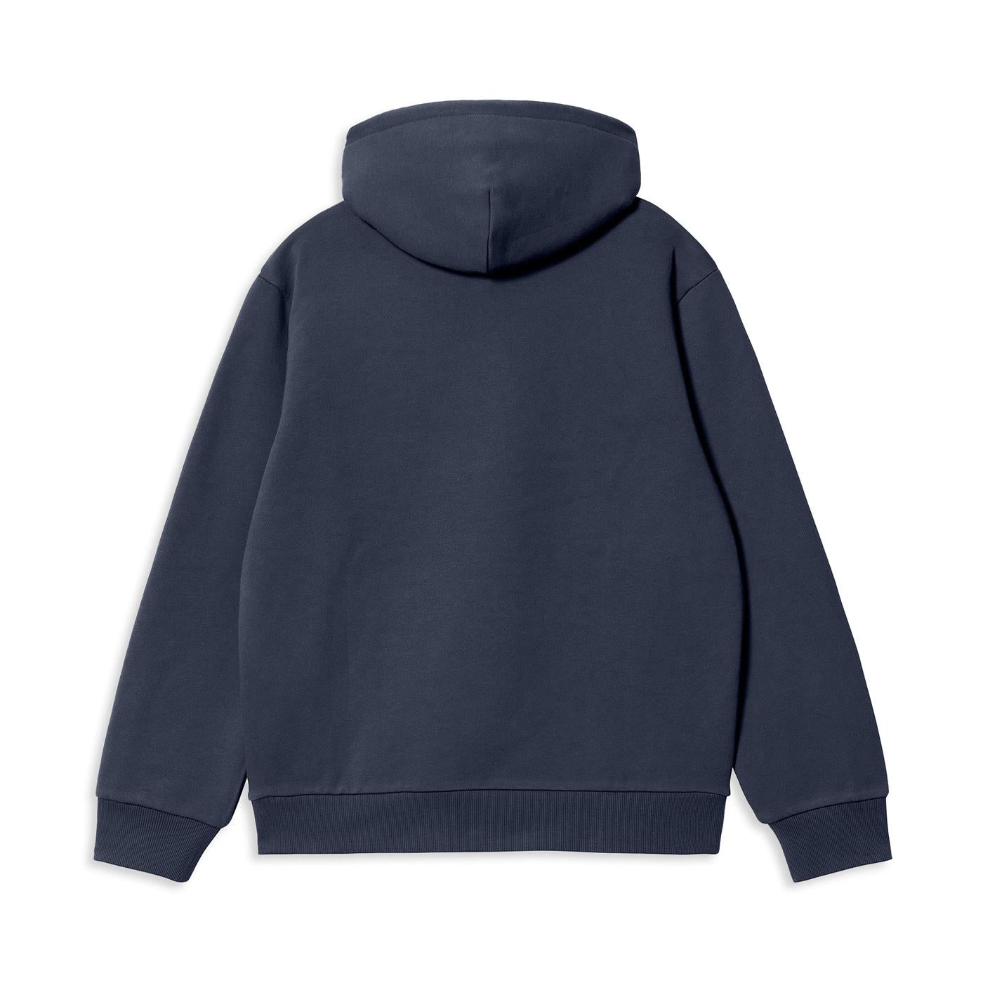 Carhartt WIP Hooded Carhartt Sweat Air Force Blue/Malbec - I0305472DDXX