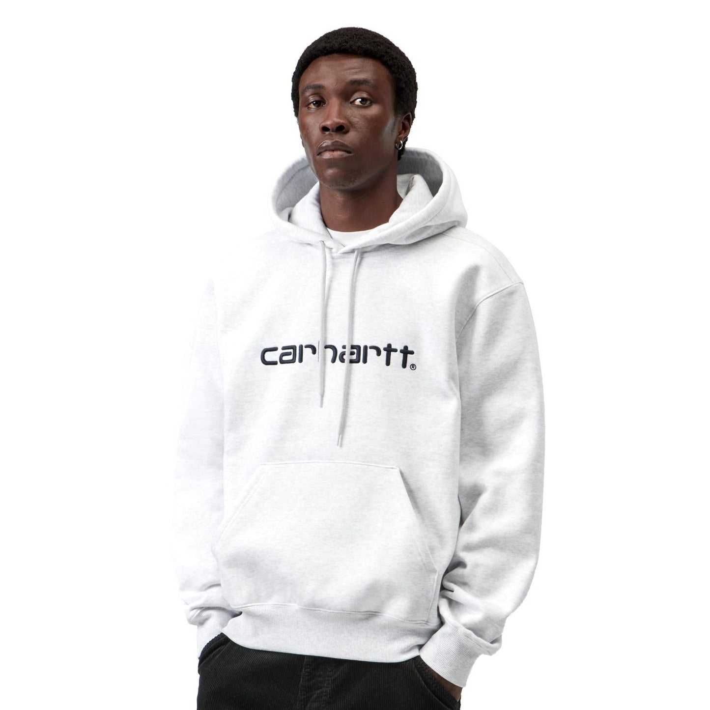 Carhartt WIP Hooded Carhartt Sweat Ash Heather/Graphite - I0305473Z5XX